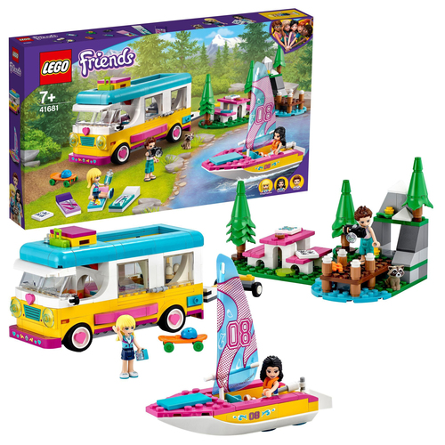 LEGO FRIENDS CAMPER VAN NELLA FORESTA E BARCA A VELA 41681