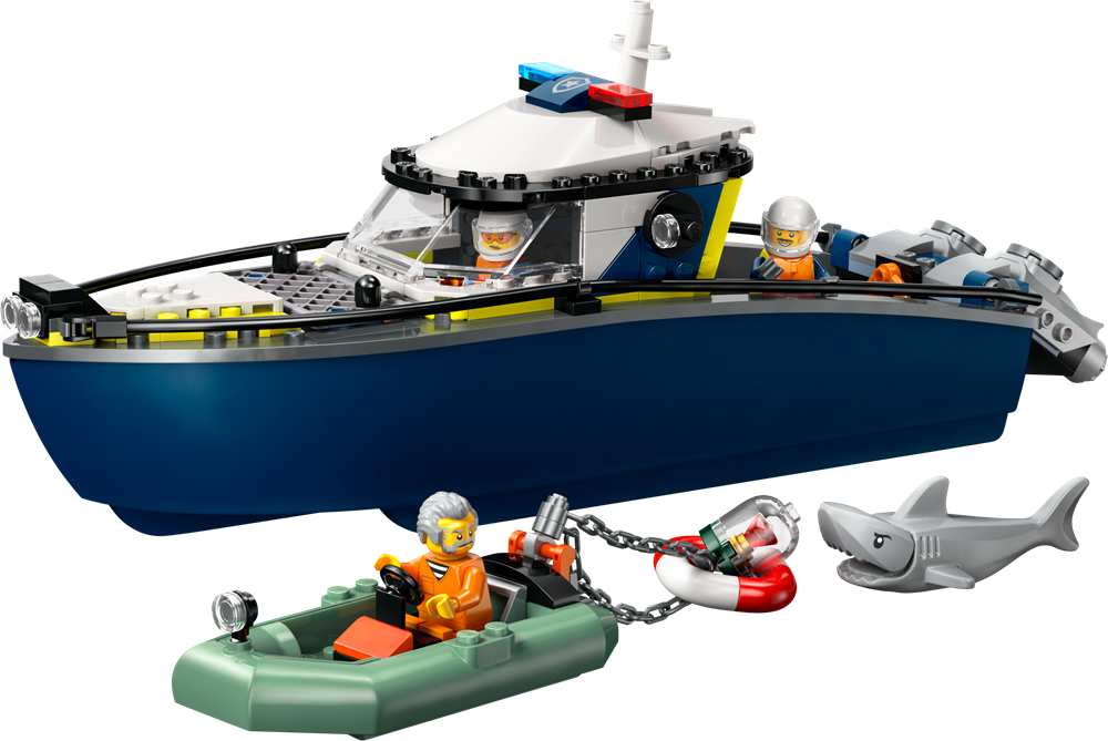 LEGO LEGO CITY INSEGUIMENTO DEL MOTOSCAFO DELLA POLIZIA 60456