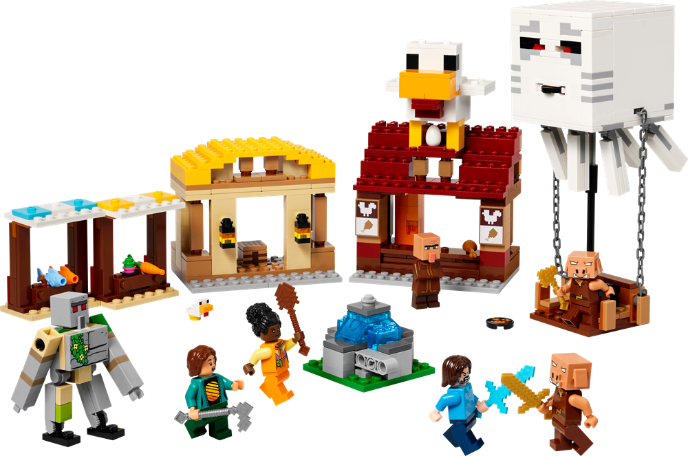 LEGO MINECRAFT ATTACCO AL VILLAGGIO DEL GHAST-PALLONE 21273