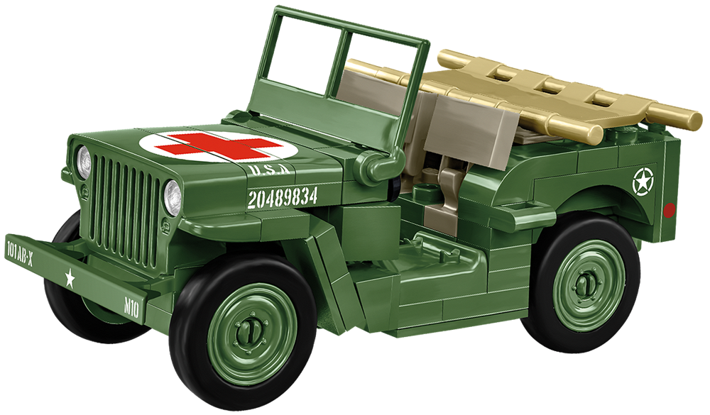 COBI HISTORICAL COLLECTION WWII MEDICAL WILLYS MB 2295 COBI HISTORICAL COLLECTION WWII MEDICAL WILLYS MB 2295