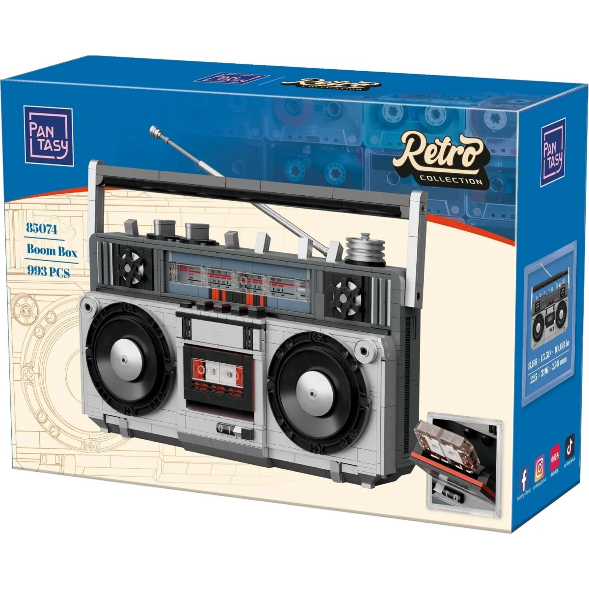 PANTASY SET DI MATTONCINI RETRÒ - STEREO PORTATILE ANNI '80 PAN85074 PANTASY SET DI MATTONCINI RETRÒ - STEREO PORTATILE ANNI '80 PAN85074