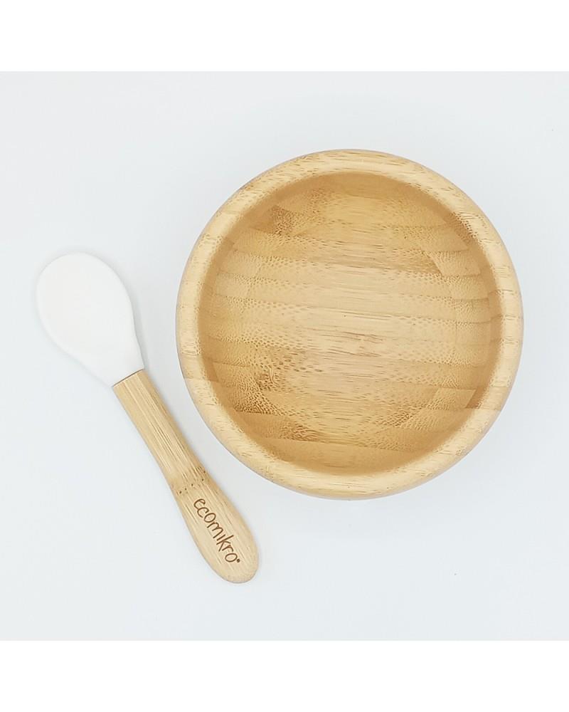 ECOMIKRO CIOTOLA CON CUCCHIAIO IN BAMBÙ BIANCO ECOMIKRO CIOTOLA CON CUCCHIAIO IN BAMBÙ BIANCO