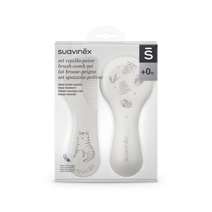 SUAVINEX SET SPAZZOLA E PETTINE WILD BIANCO 403064