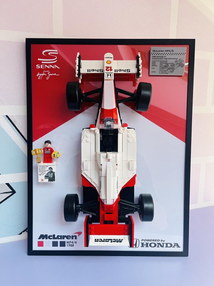BRICK FRAME VINTAGE FRAME – CORNICE PER LEGO® SENNA MP4/4 10330 - NERA