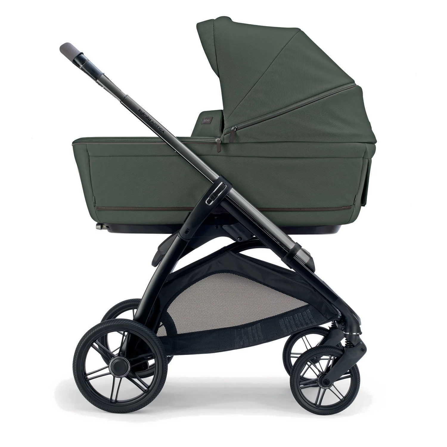 INGLESINA TRIO SYSTEM QUATTRO APTICA IVY GREEN CON TELAIO LITIO BLACK E SEGG. DARWIN INFANT RECLINE KA62T0IVG