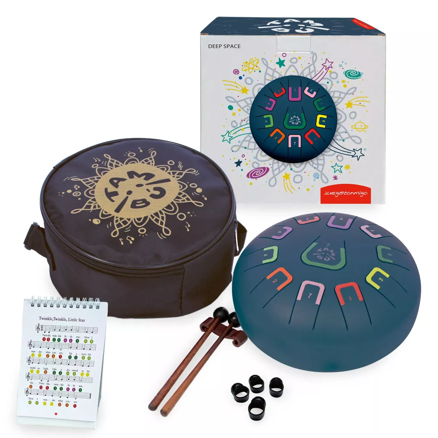 JUEGACONMIGO TAMBU 8'' 11 NOTE - DEEP SPACE ANTRACITE JUEGACONMIGO TAMBU 8'' 11 NOTE - DEEP SPACE ANTRACITE