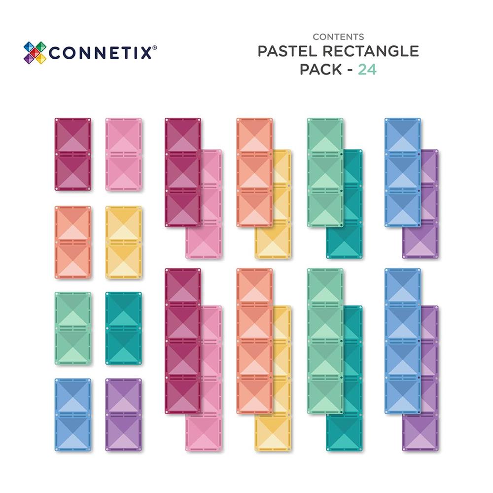 CONNETIX PANNELLI MAGNETICI PASTEL RETTANGOLI 24 PZ