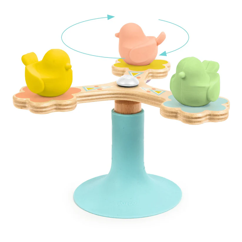 DJECO BABYSPINI SPINNER CON VENTOSA IN LEGNO DJ06146