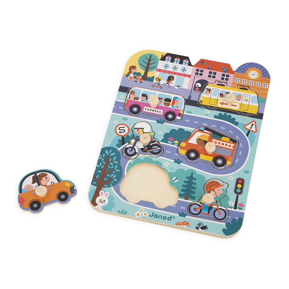 JANOD PUZZLE IN CITTÀ 6 PZ IN LEGNO J07106 JANOD PUZZLE IN CITTÀ 6 PZ IN LEGNO J07106