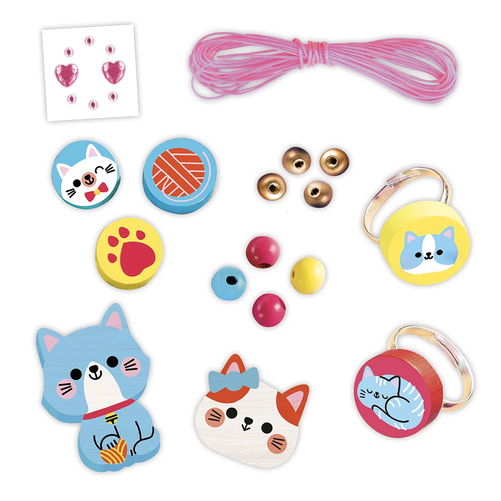 JANOD 4 GIOIELLI IN LEGNO - LITTLE CATS J09114