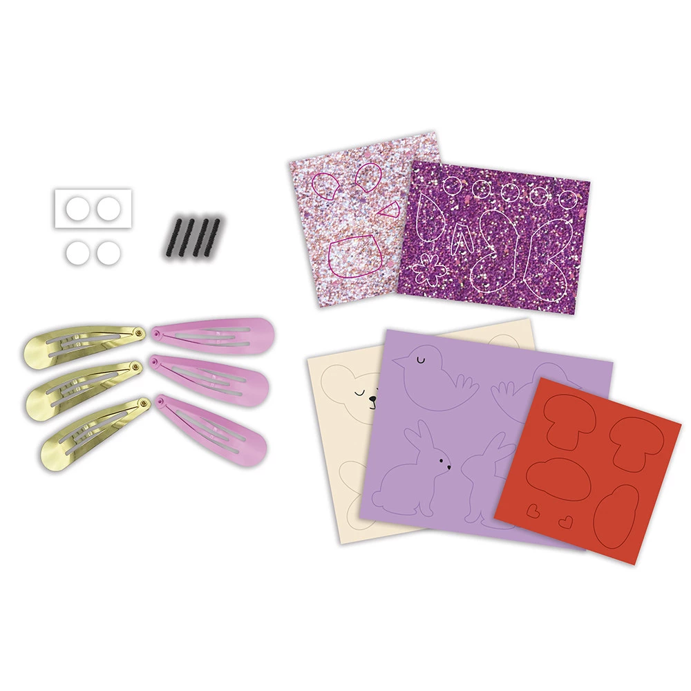 JANOD 6 BARRETTE PER CAPELLI GLITTERATE FLOWER GARDEN J09179 JANOD 6 BARRETTE PER CAPELLI GLITTERATE FLOWER GARDEN J09179