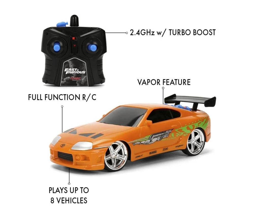 JADA FAST&FURIUOS RC 1995 TOYOTA SUPRA NITRO POWERED VAPOR 1:24