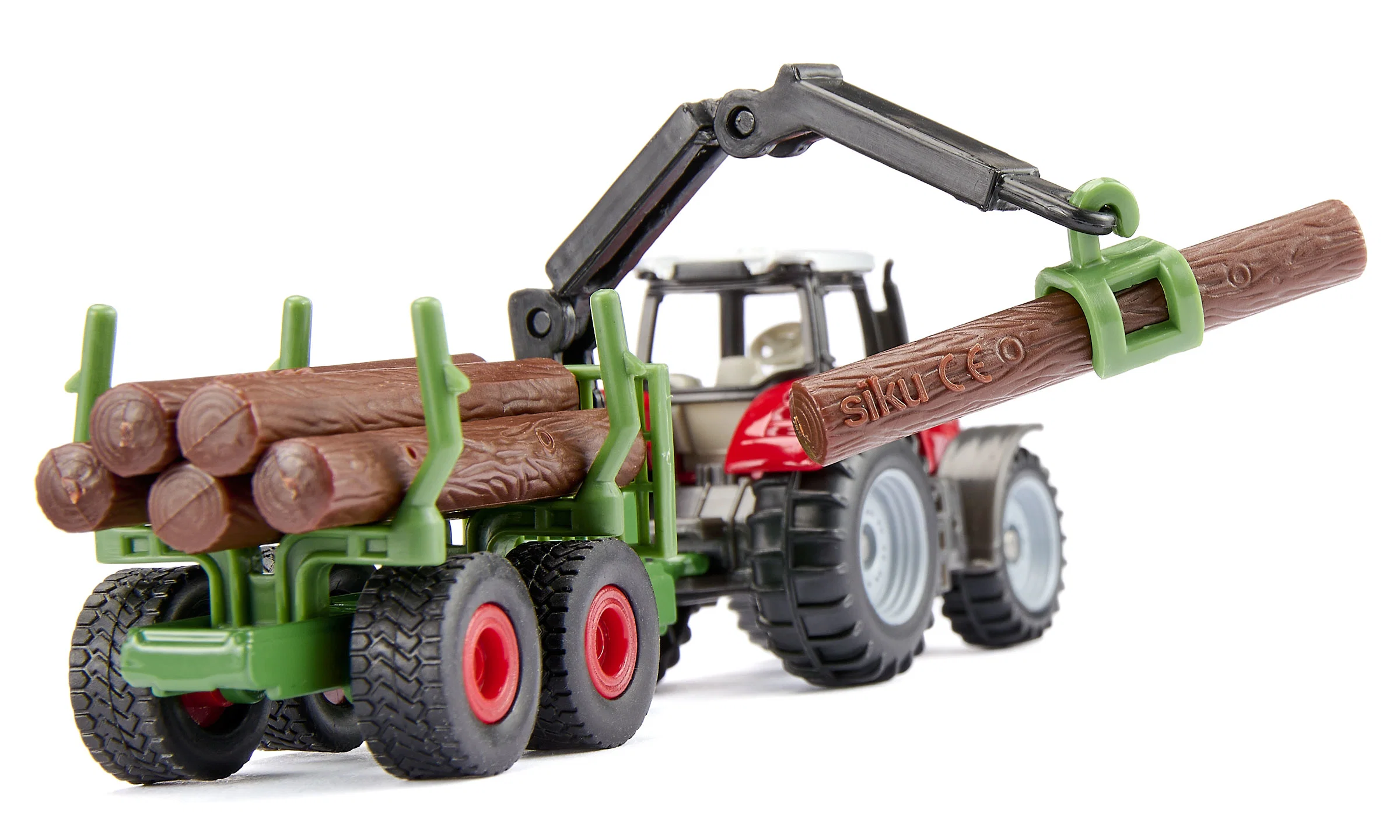 SIKU MASSEY FERGUSON CON RIMORCHIO FORESTALE 1134