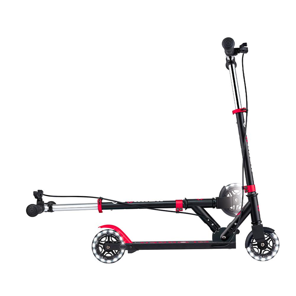 GLOBBER FLOW ELEMENT FOLDABLE JUNIOR LIGHTS - BLACK-RED IDD729-102
