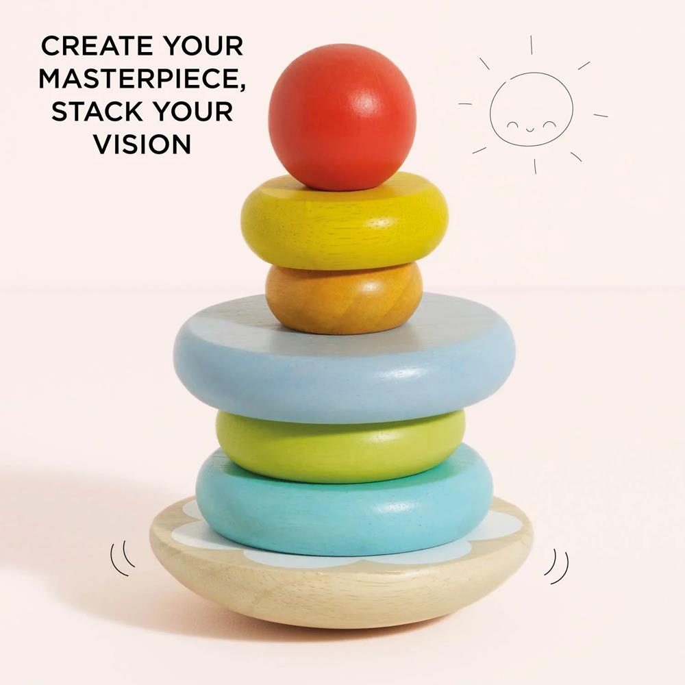 LE TOY VAN TORRE AD ANELLI ARCOBALENO PL011 LE TOY VAN TORRE AD ANELLI ARCOBALENO PL011