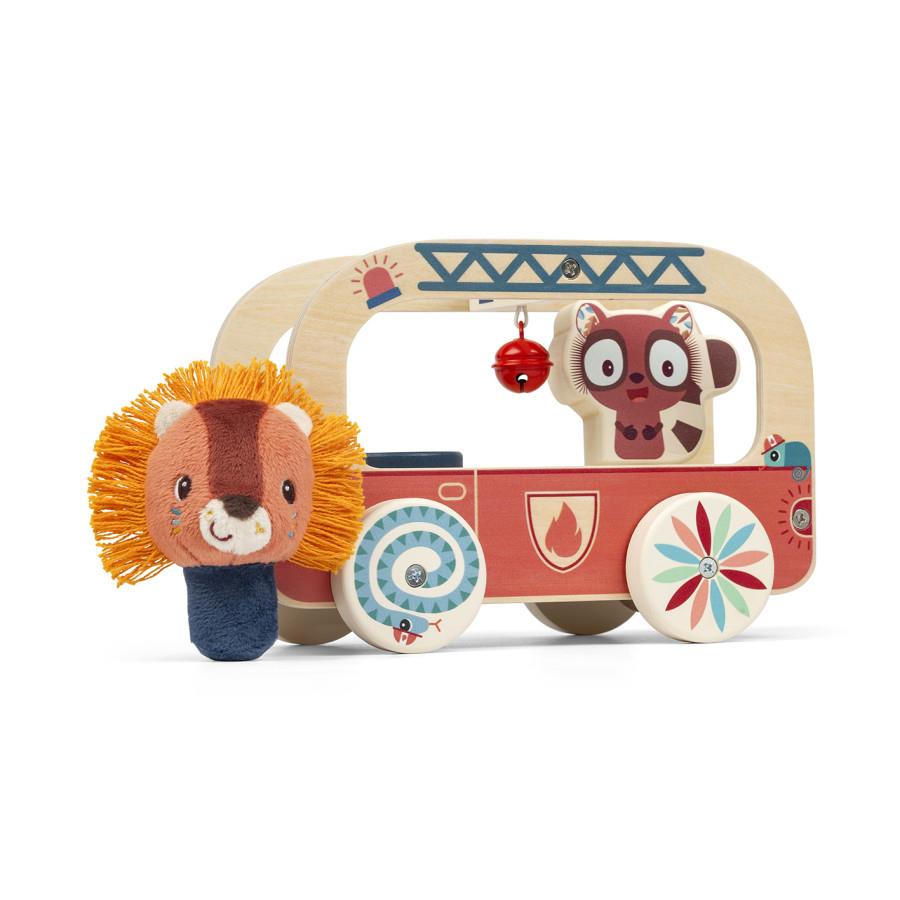 LILLIPUTIENS CAMION DEI POMPIERI IN LEGNO JACK THE LION 83982 LILLIPUTIENS CAMION DEI POMPIERI IN LEGNO JACK THE LION 83982