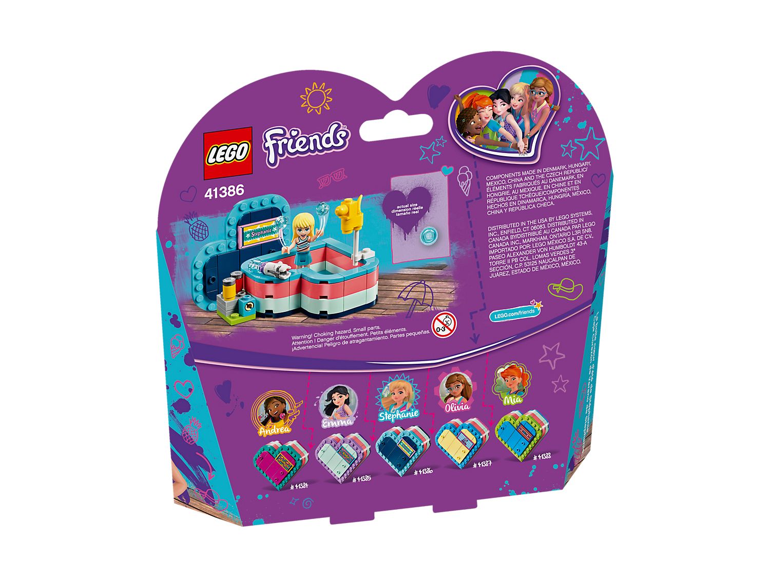 LEGO FRIENDS SCATOLA DEL CUORE DELL'ESTATE DI STEPHANIE 41386