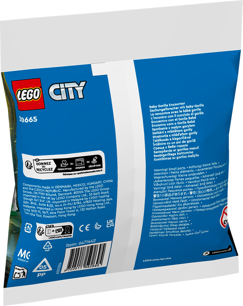 LEGO CITY L’INCONTRO CON IL CUCCIOLO DI GORILLA 30665