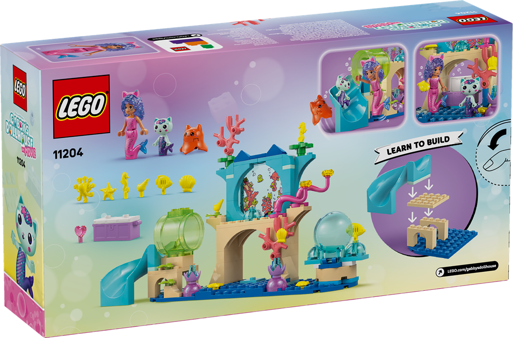 LEGO GABBY'S DOLLHOUSE AVVENTURA NELL’ACQUARIO DI GABBY SIRENA 11204
