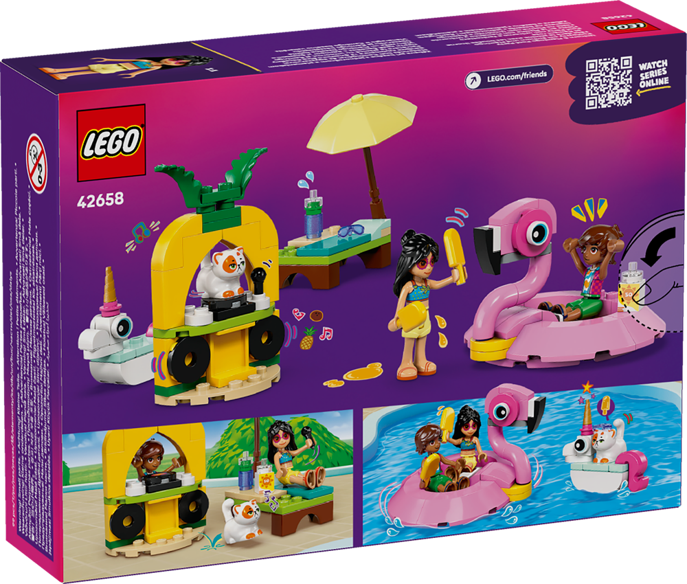 LEGO LEGO FRIENDS POOL PARTY CON UNICORNO E FENICOTTERO 42658