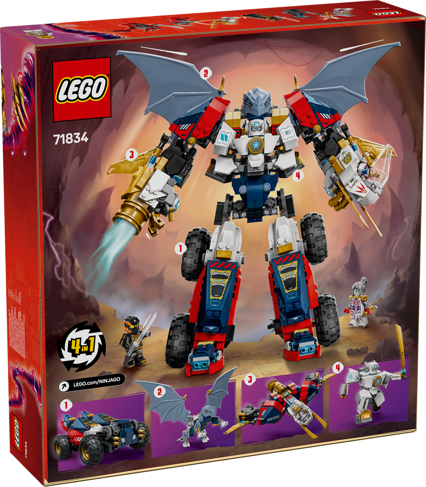 LEGO NINJAGO MECH ULTRA COMBINATORE DI ZANE 71834