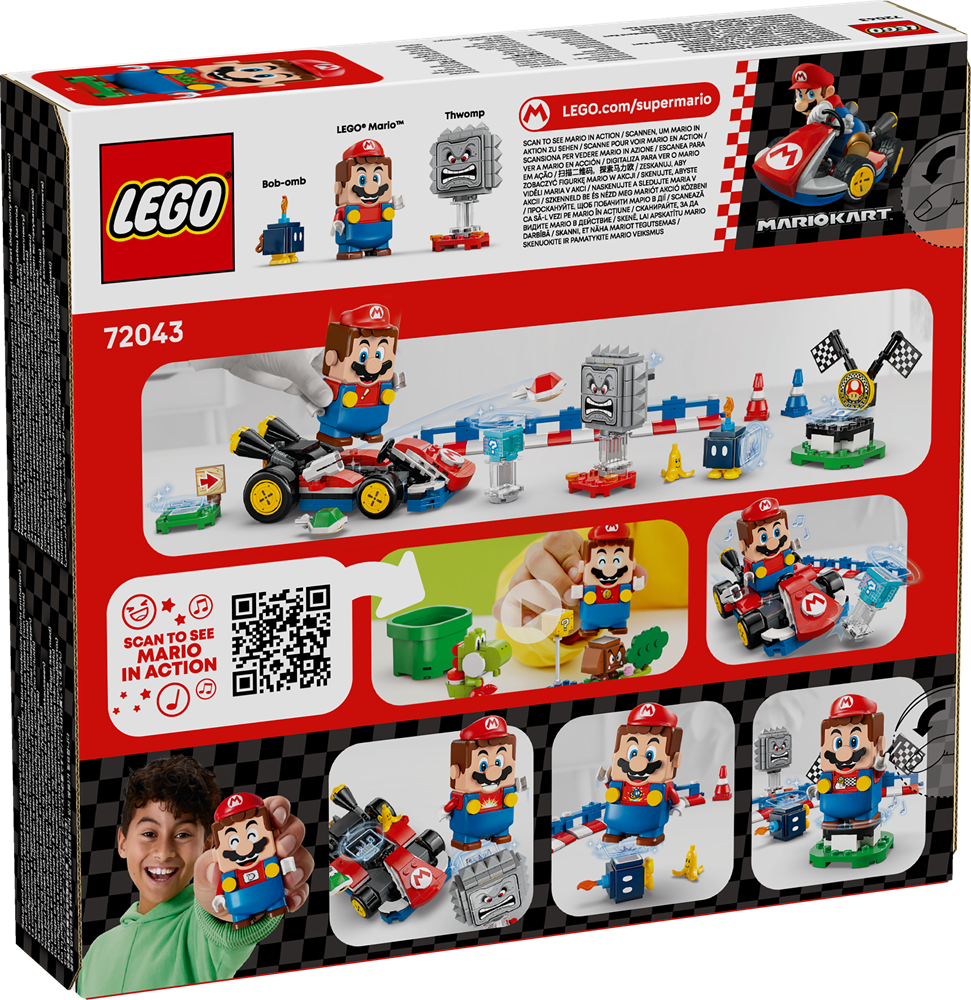 LEGO SUPER MARIO MARIO KART™ – LEGO® MARIO™ INTERATTIVO E KART STANDARD 72043