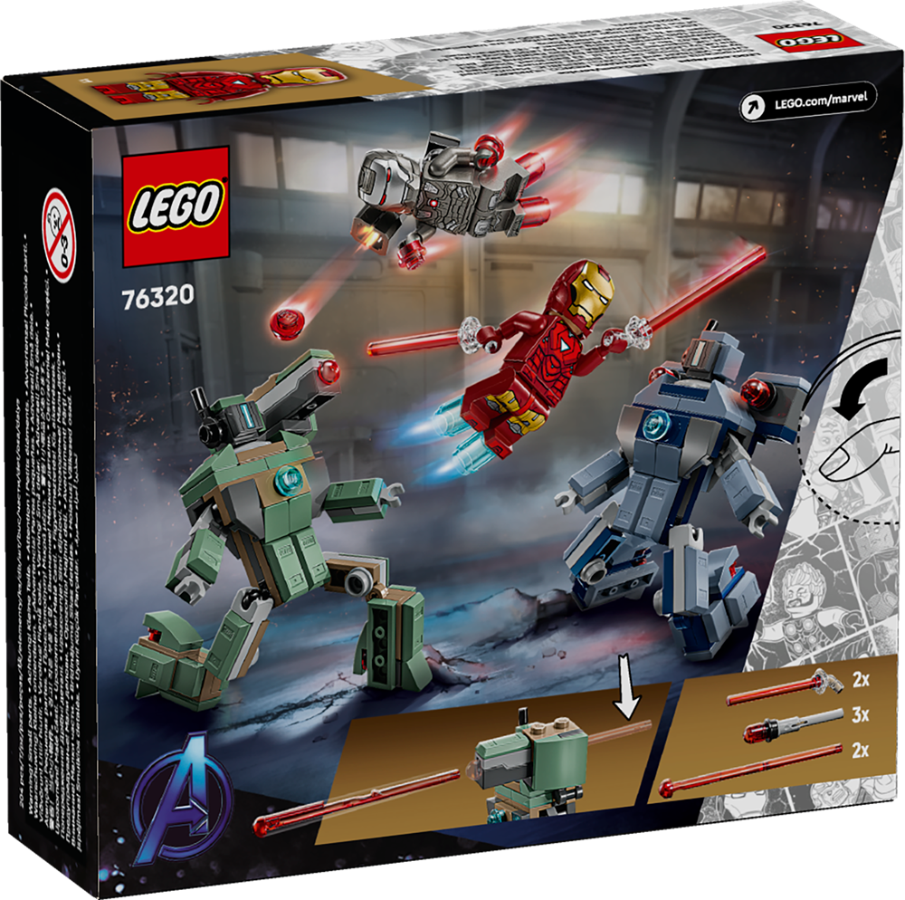 LEGO SUPER HEROES IRON MAN E WAR MACHINE CONTRO I DRONI DI HAMMER 76320
