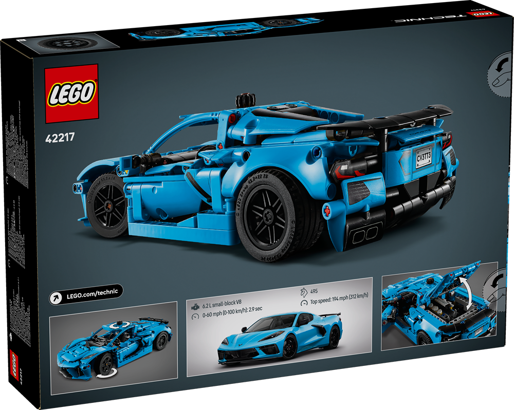 LEGO TECHNIC CHEVROLET CORVETTE STINGRAY BLU 42217