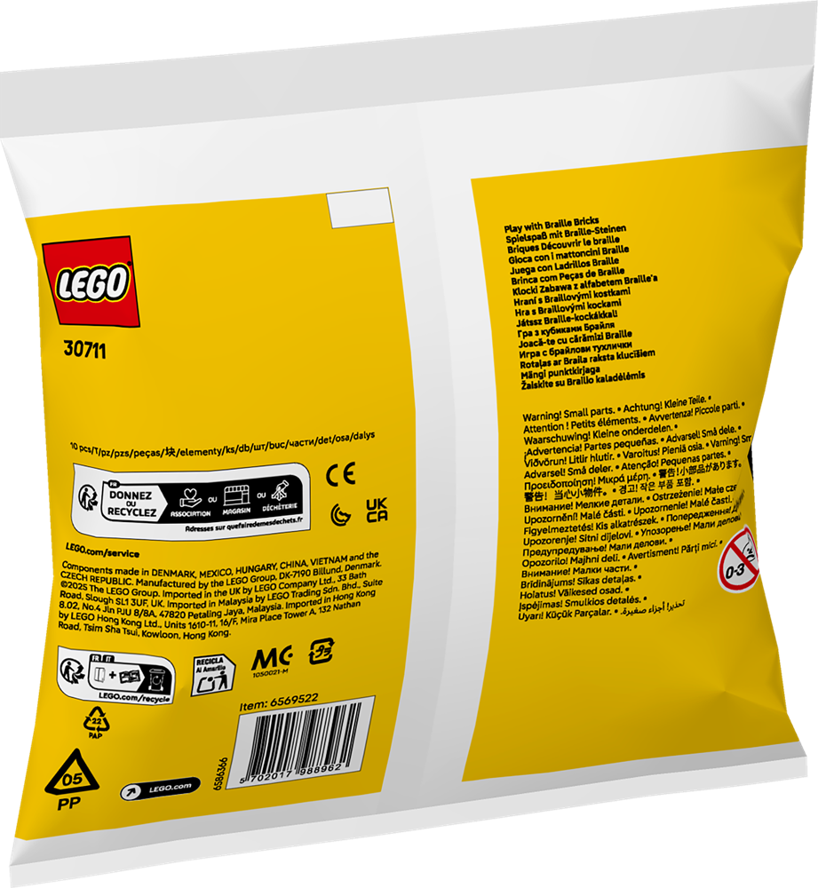 LEGO BRAILLE BRICKS GIOCA CON I MATTONCINI BRAILLE 30711