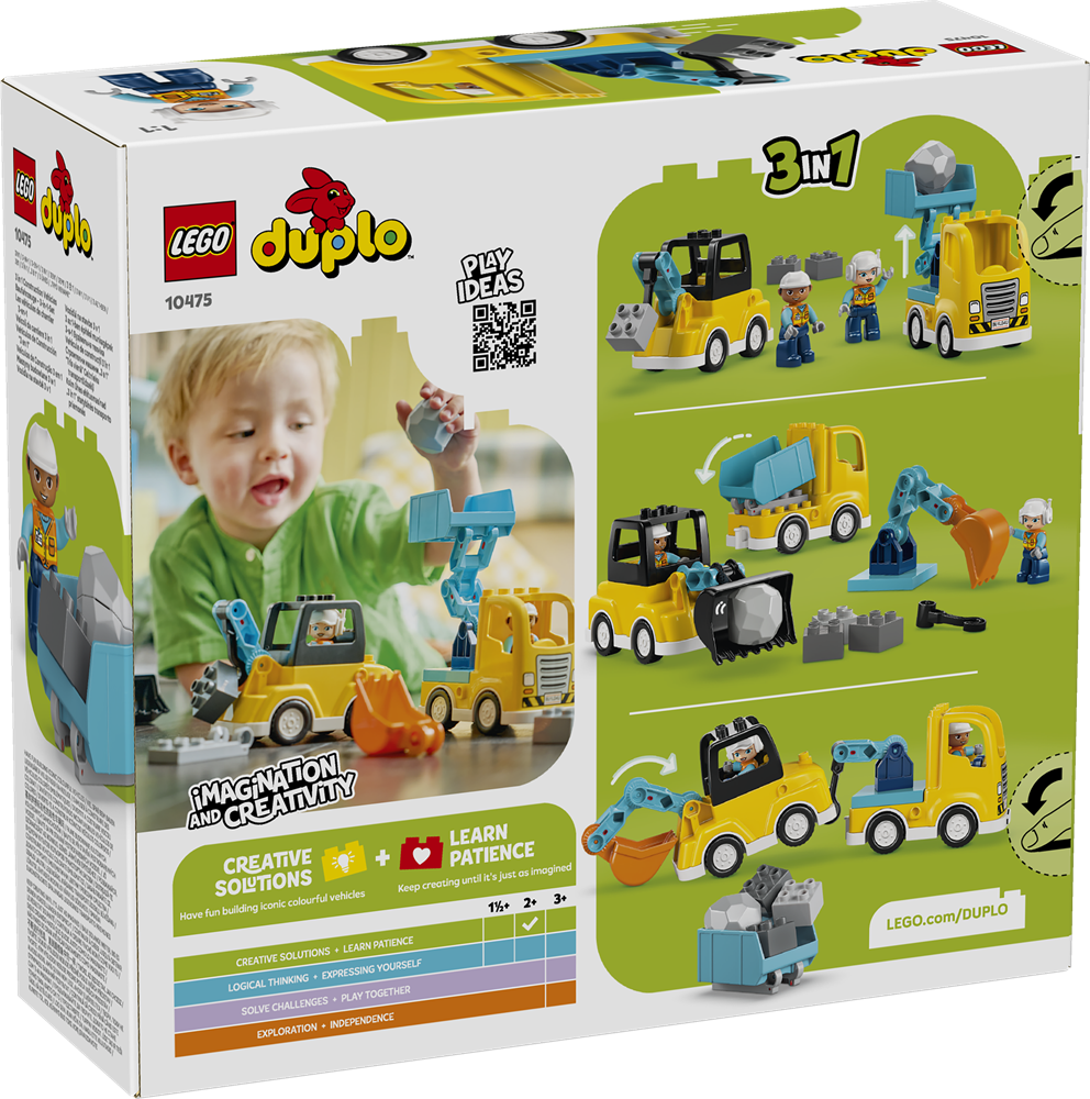 LEGO DUPLO TOWN VEICOLI DA CANTIERE 3 IN 1 10475