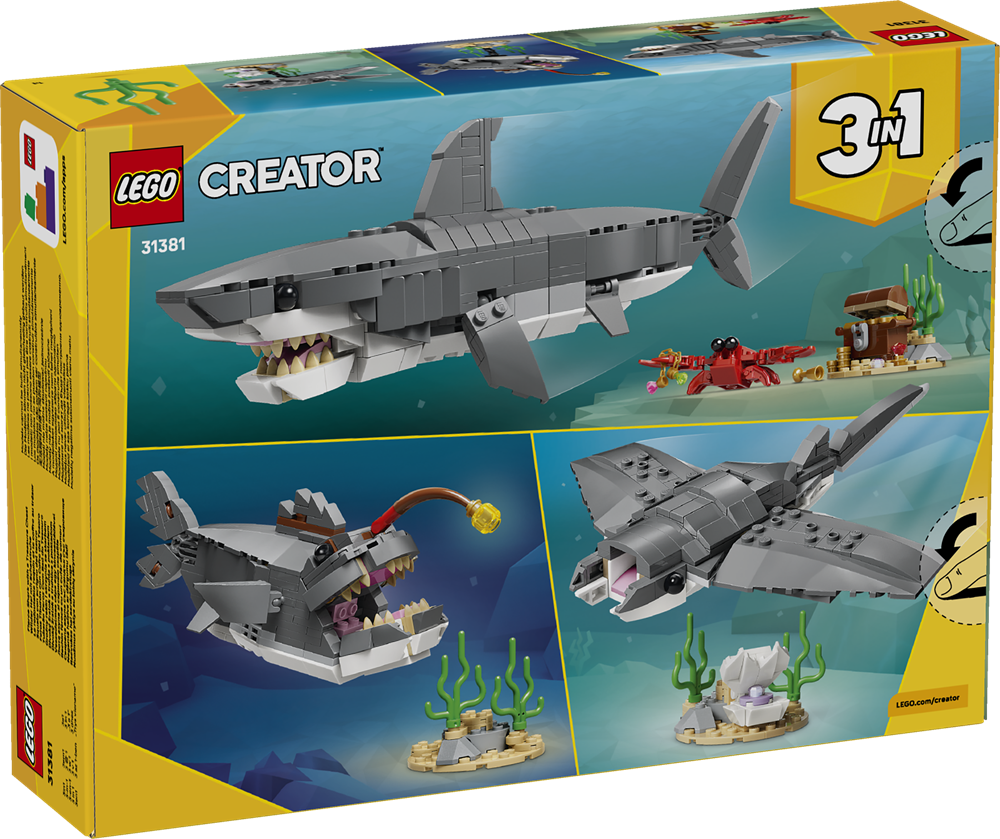 LEGO LEGO CREATOR SQUALO CON SCRIGNO DEL TESORO 31381