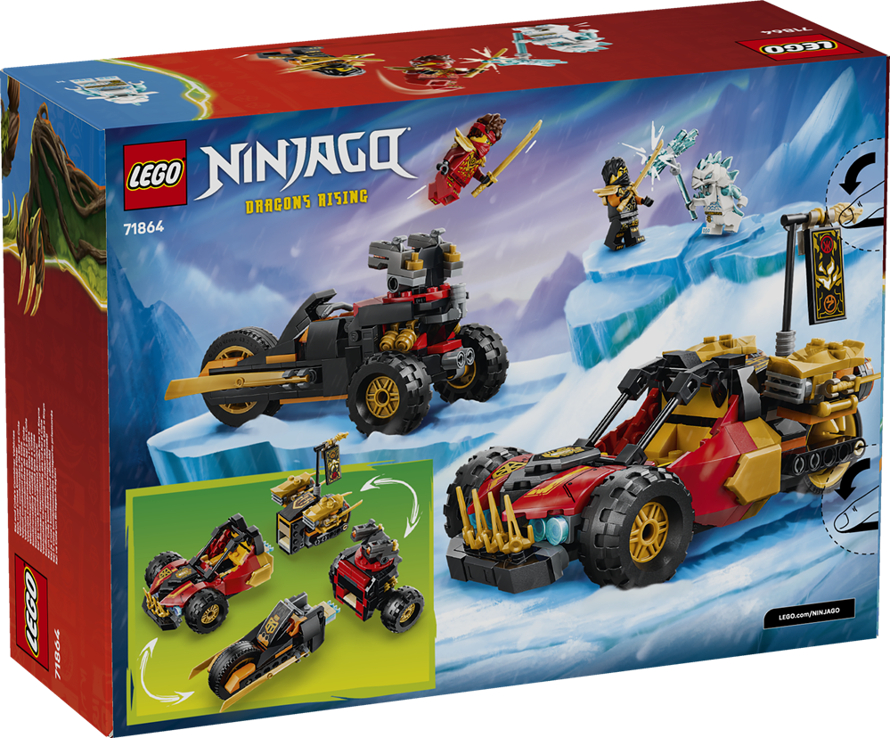 LEGO NINJAGO VEICOLI COMBINANTI DI KAI E COLE 71864