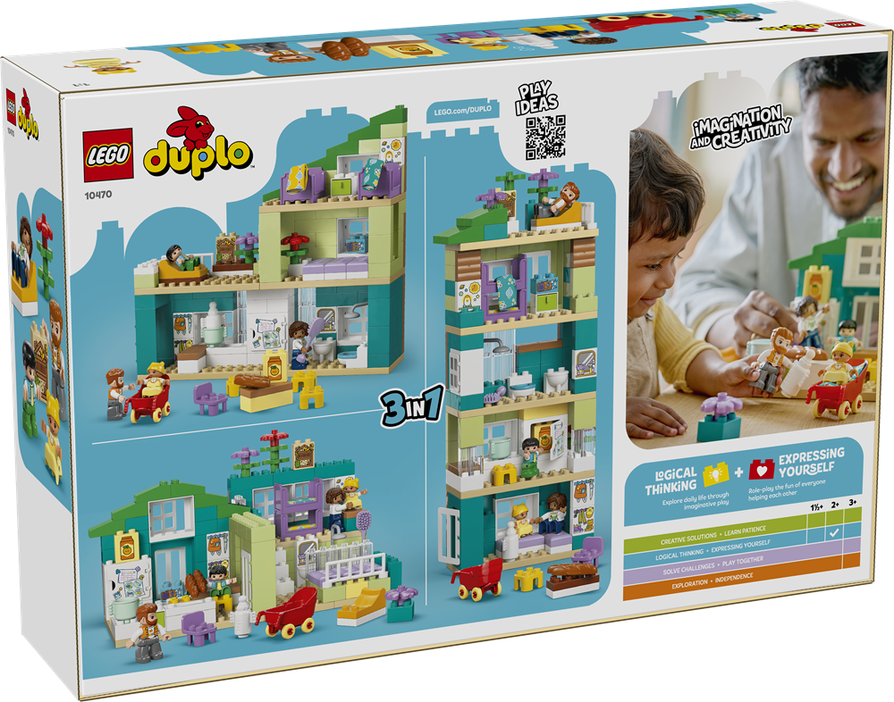 LEGO DUPLO TOWN CASA FAMILIARE MODERNA 3 IN 1 CON PERSONAGGI 10470