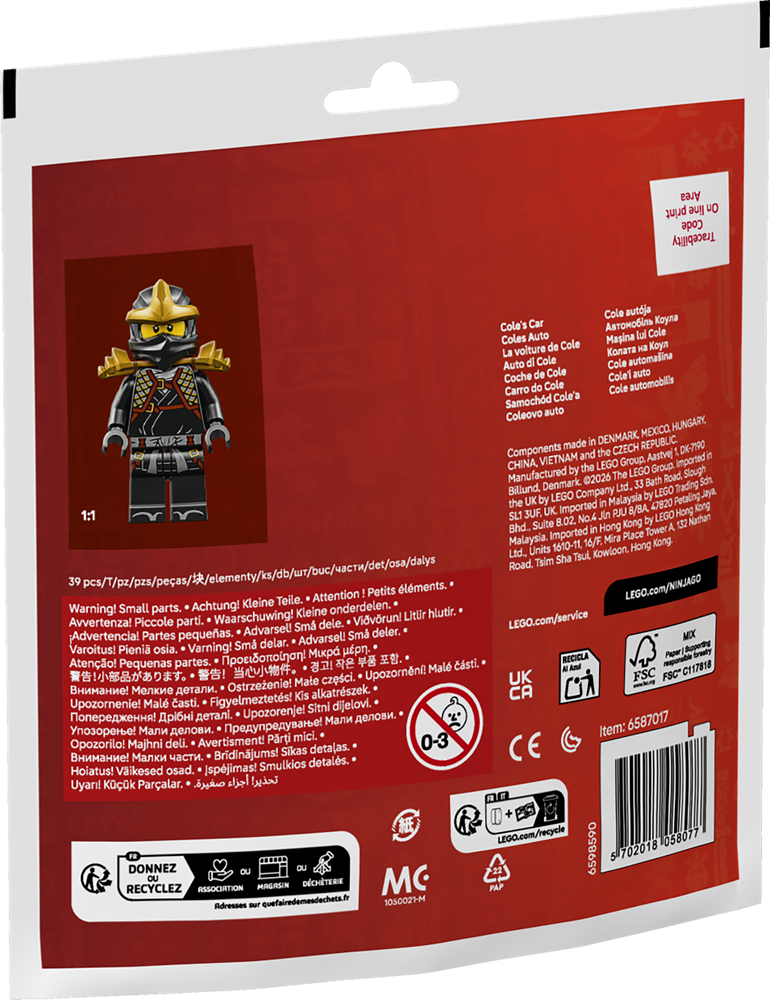 LEGO NINJAGO AUTO NINJA DI COLE 30723