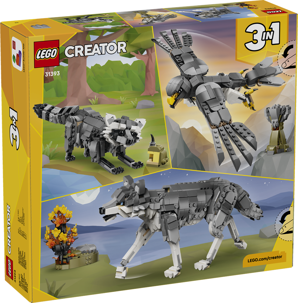 LEGO CREATOR ANIMALI DELLA FORESTA: LUPO GRIGIO 31393