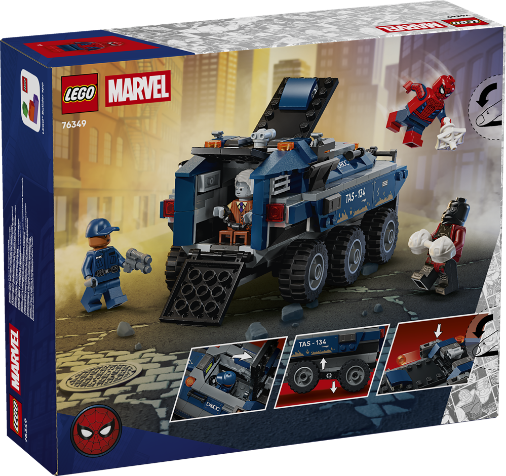 LEGO SUPER HEROES SPIDER-MAN: INSEGUIMENTO DEL TRASPORTATORE DI DETENUTI 76349