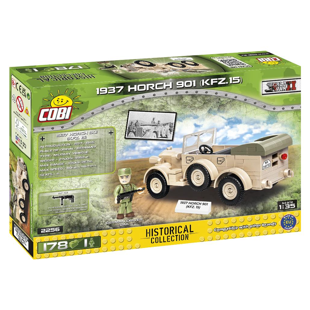 COBI HISTORICAL COLLECTION WWII 1937 HORCH 901 KFZ.15 2256 COBI HISTORICAL COLLECTION WWII 1937 HORCH 901 KFZ.15 2256