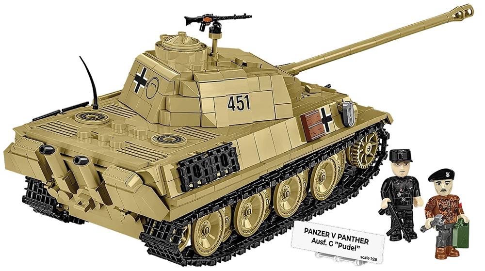 COBI HISTORICAL COLLECTION WWII PANZER V PANTHER AUSF. SOL ''PUDEL'' 2655 COBI HISTORICAL COLLECTION WWII PANZER V PANTHER AUSF. SOL ''PUDEL'' 2655