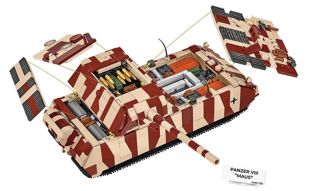 COBI HISTORICAL COLLECTION WWII PANZER VIII MAUS 3138 COBI HISTORICAL COLLECTION WWII PANZER VIII MAUS 3138
