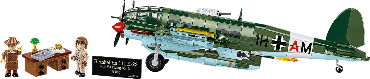 COBI HISTORICAL COLLECTION WWII HEINKEL HE 111 H-22 WITH V1 FLYING BOMB - EXECUTIVE EDITION 5771 COBI HISTORICAL COLLECTION WWII HEINKEL HE 111 H-22 WITH V1 FLYING BOMB - EXECUTIVE EDITION 5771