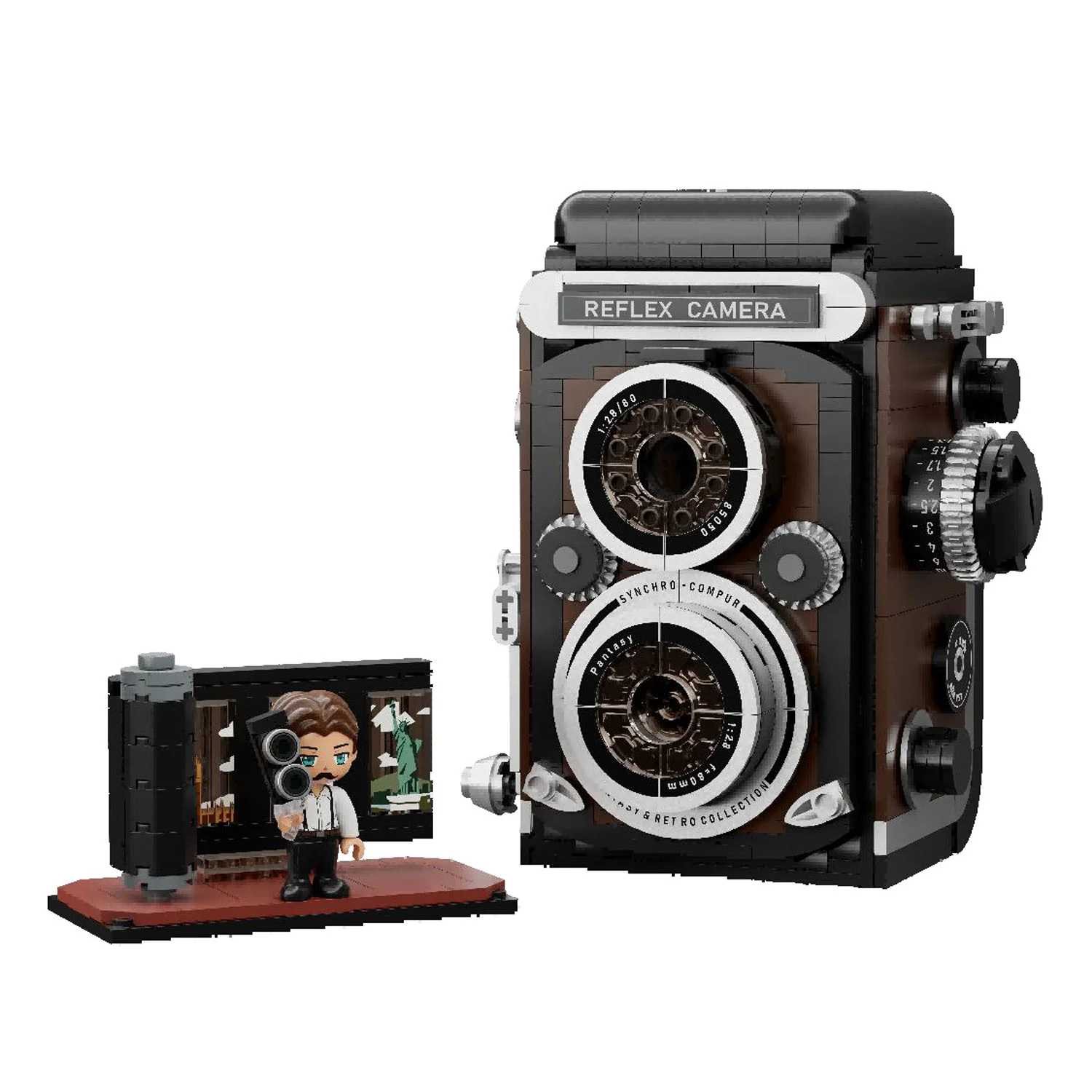 PANTASY SET DI MATTONCINI RETRÒ - FOTOCAMERA REFLEX A DOPPIO OBIETTIVO PAN85050 PANTASY SET DI MATTONCINI RETRÒ - FOTOCAMERA REFLEX A DOPPIO OBIETTIVO PAN85050