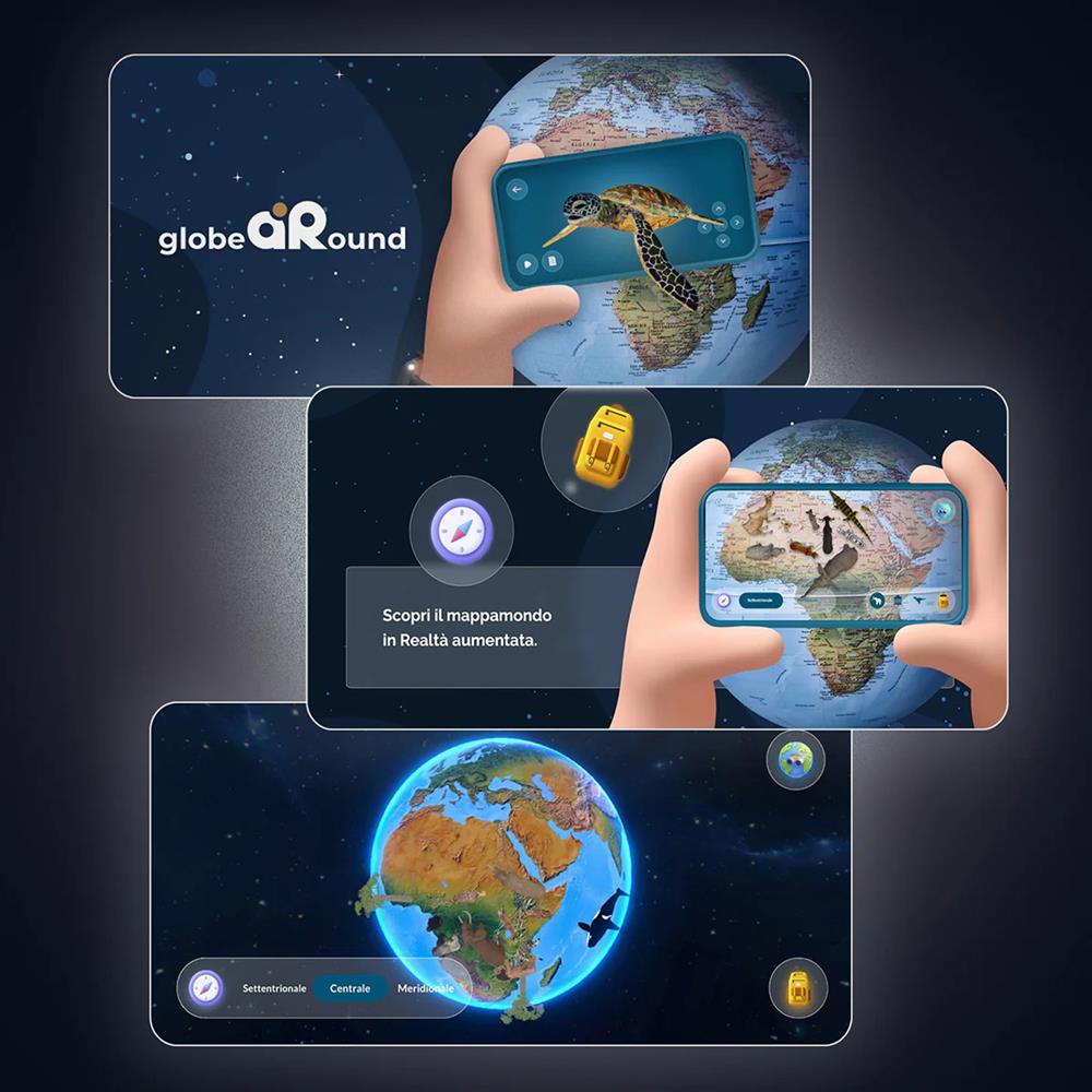 MAPPAMONDO GEOGRAFICO 25 CM GAIA - ILLUMINATO AR