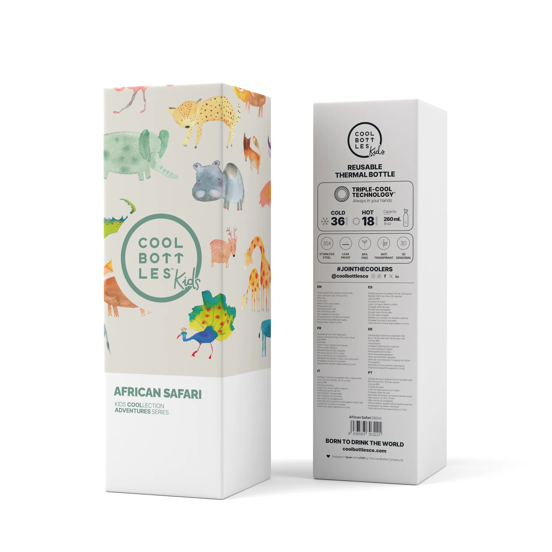 BOTTIGLIA TERMICA AFRICAN SAFARI KIDS 260ML 02930 BOTTIGLIA TERMICA AFRICAN SAFARI KIDS 260ML 02930