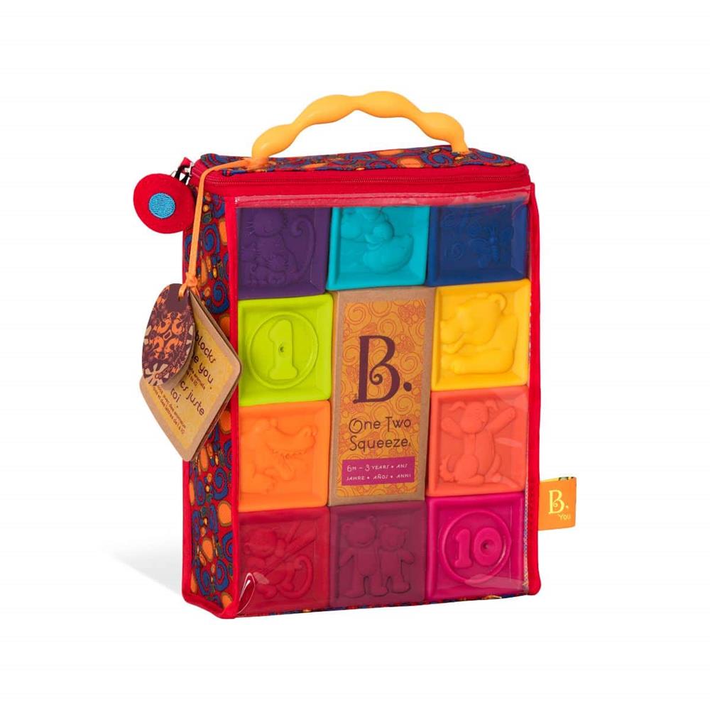 BATTAT B.TOYS SET DI CUBI ONE TWO SQUEEZE BABY BX1481