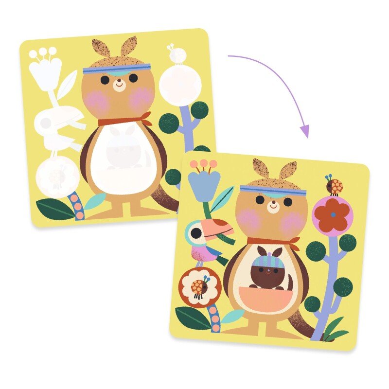 DJECO MAGIC COLORING. PEEKABOO! BABY ANIMALS AROUND THE WORLD DJ00952