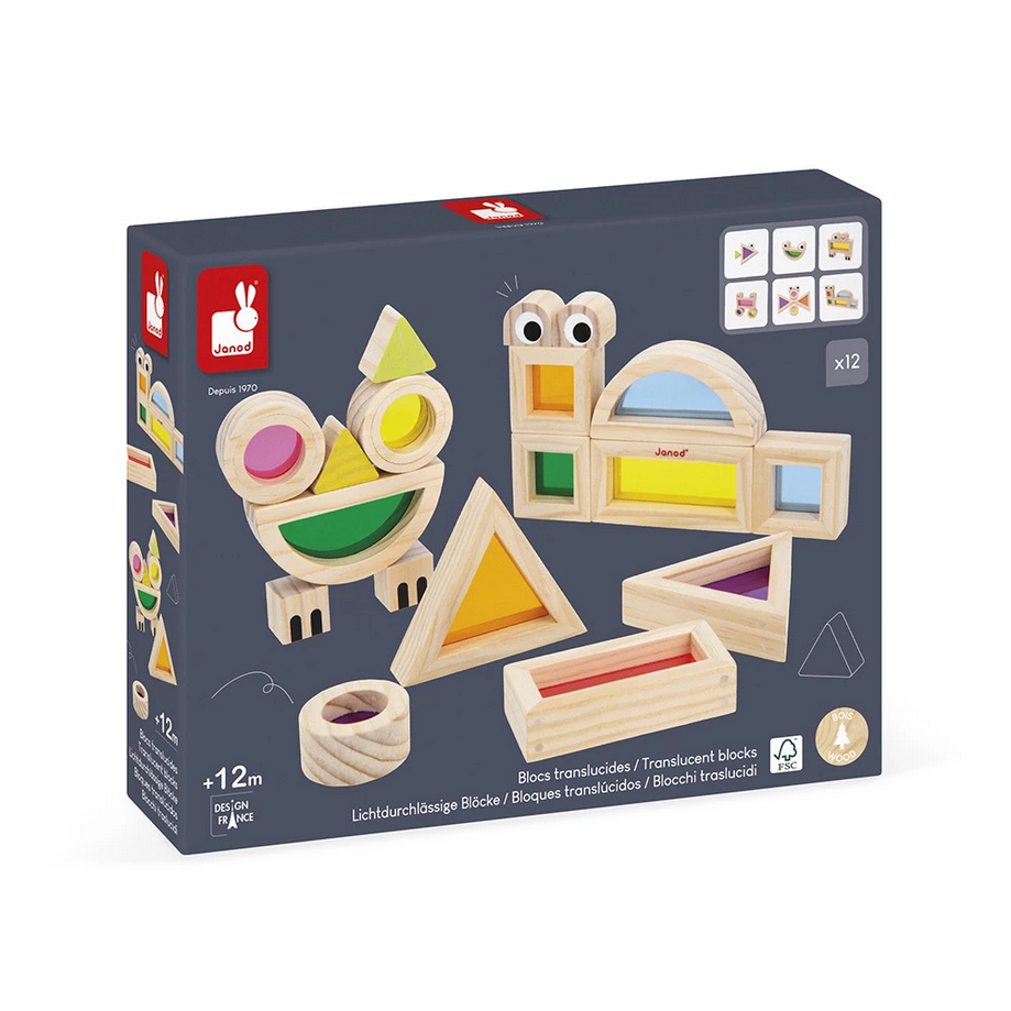 JANOD GIOCO SENSORIALE - BLOCCHI TRASLUCIDI J06306