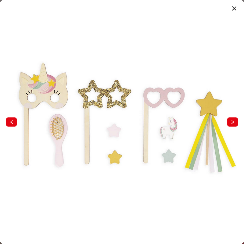 JANOD TAVOLA DA TOELETTA E ACCESSORI IN LEGNO CON UNICORNO J06464 JANOD TAVOLA DA TOELETTA E ACCESSORI IN LEGNO CON UNICORNO J06464