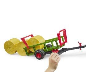 BRUDER RIMORCHIO CON 3 BALLE DI FIENO ROTONDE 2204 BRUDER RIMORCHIO CON 3 BALLE DI FIENO ROTONDE 2204