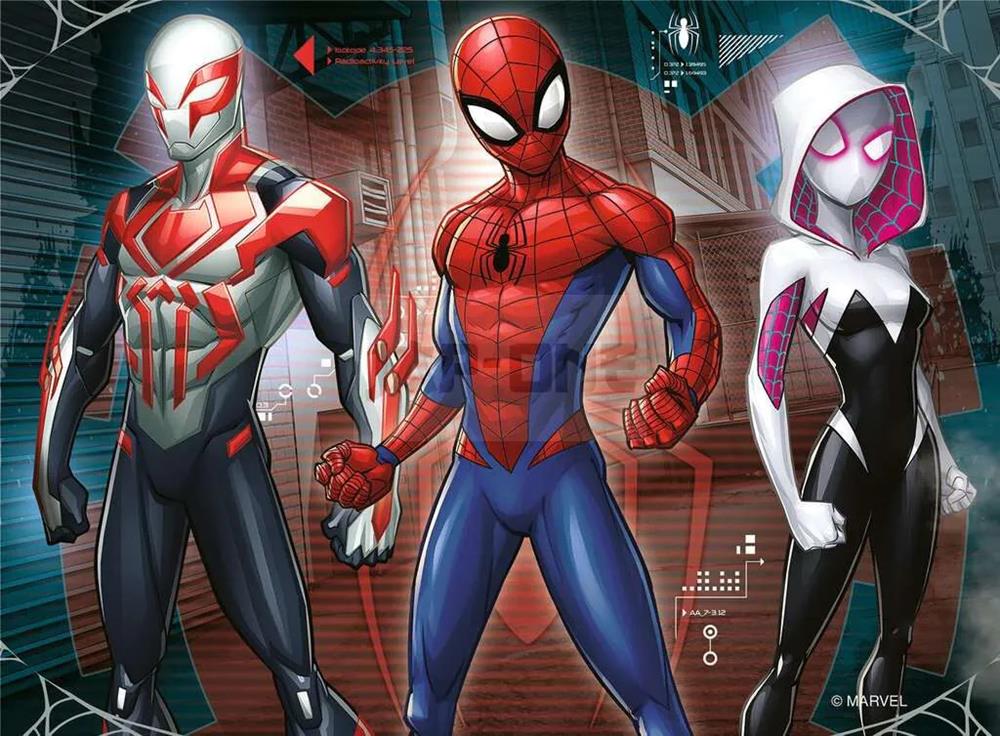 RAVENSBURGER PUZZLE MARVEL SPIDER-MAN 4 IN A BOX 12/16/20/24 PZ 04201