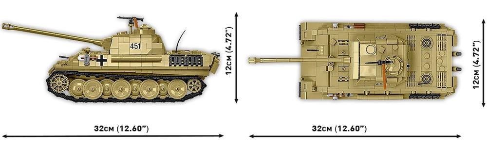 COBI HISTORICAL COLLECTION WWII PANZER V PANTHER AUSF. SOL ''PUDEL'' 2655 COBI HISTORICAL COLLECTION WWII PANZER V PANTHER AUSF. SOL ''PUDEL'' 2655